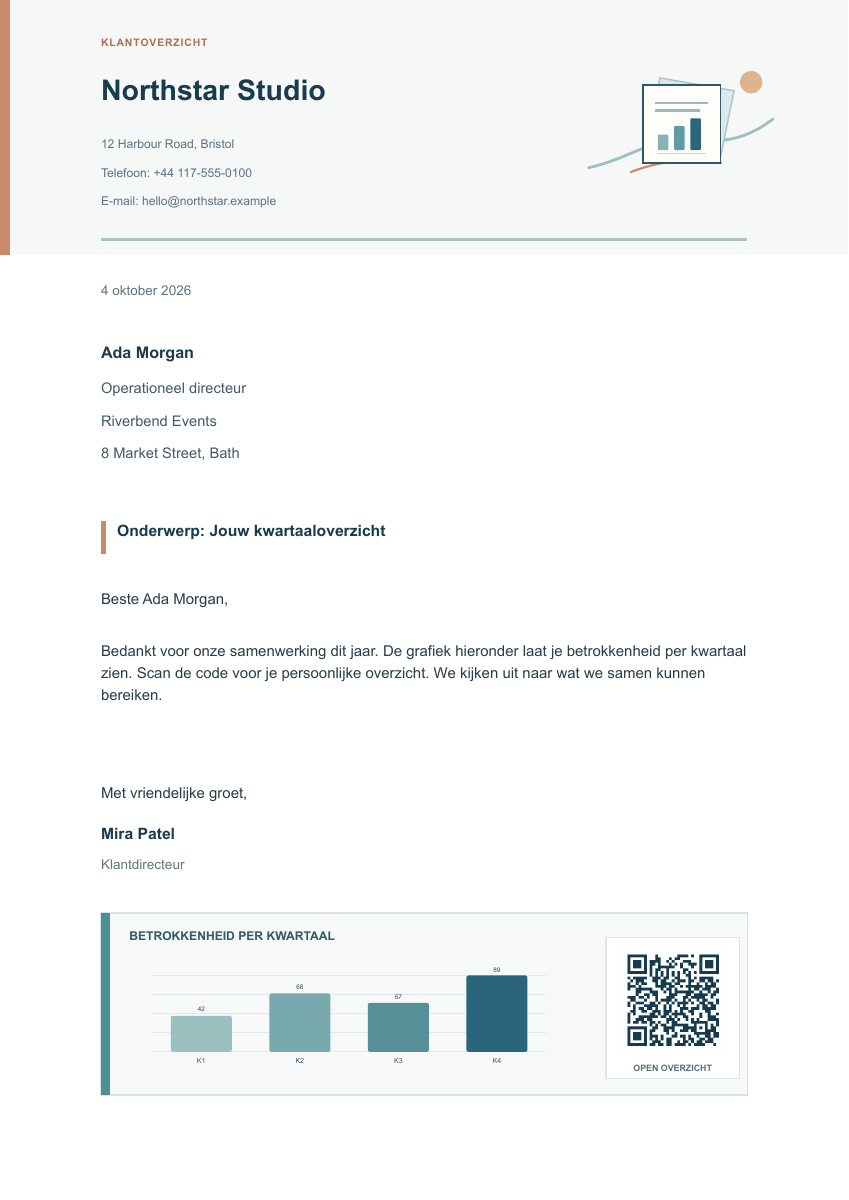 PDF-voorbeeld van het persoonlijke overzicht voor Ada Morgan
