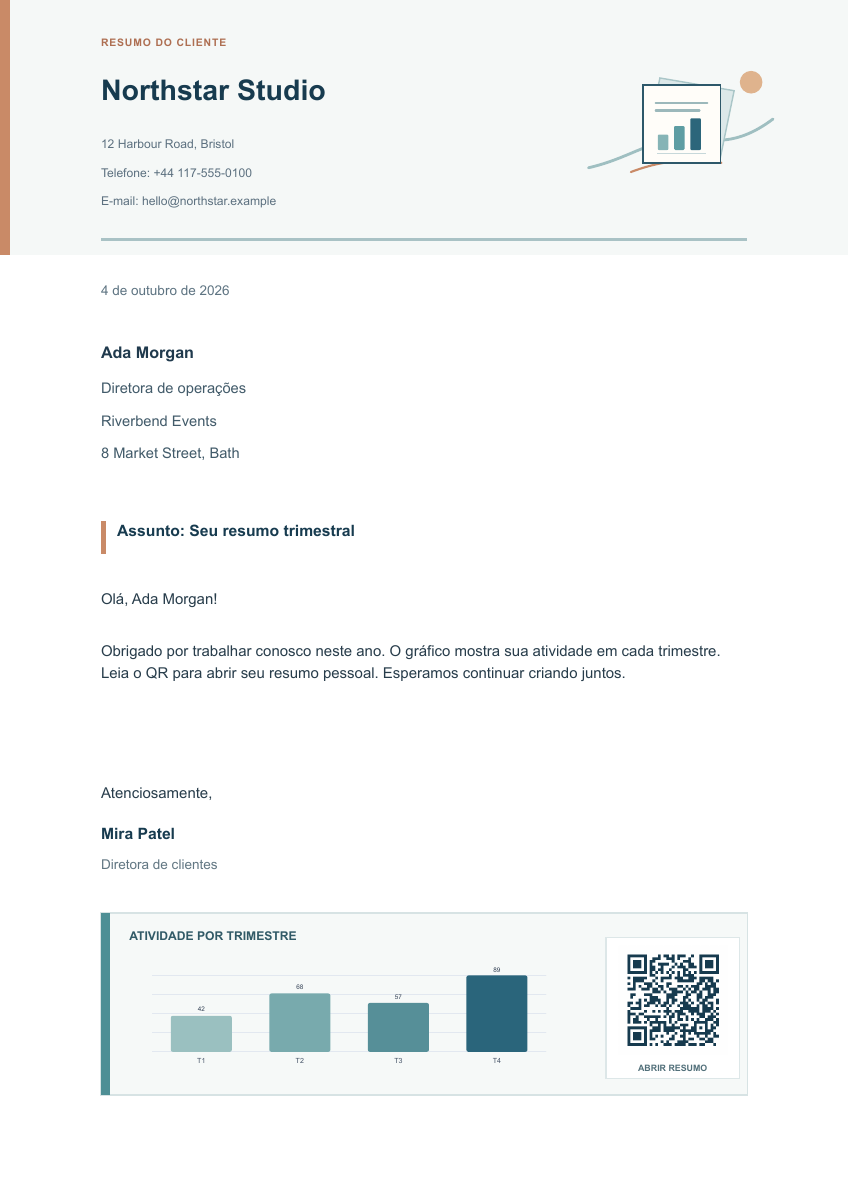 Prévia em PDF do relatório personalizado de Ada Morgan
