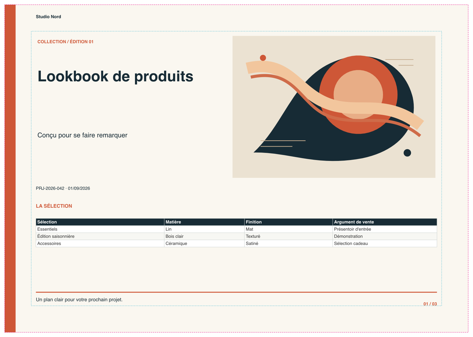 Catalogue de produits généré par InkSmith