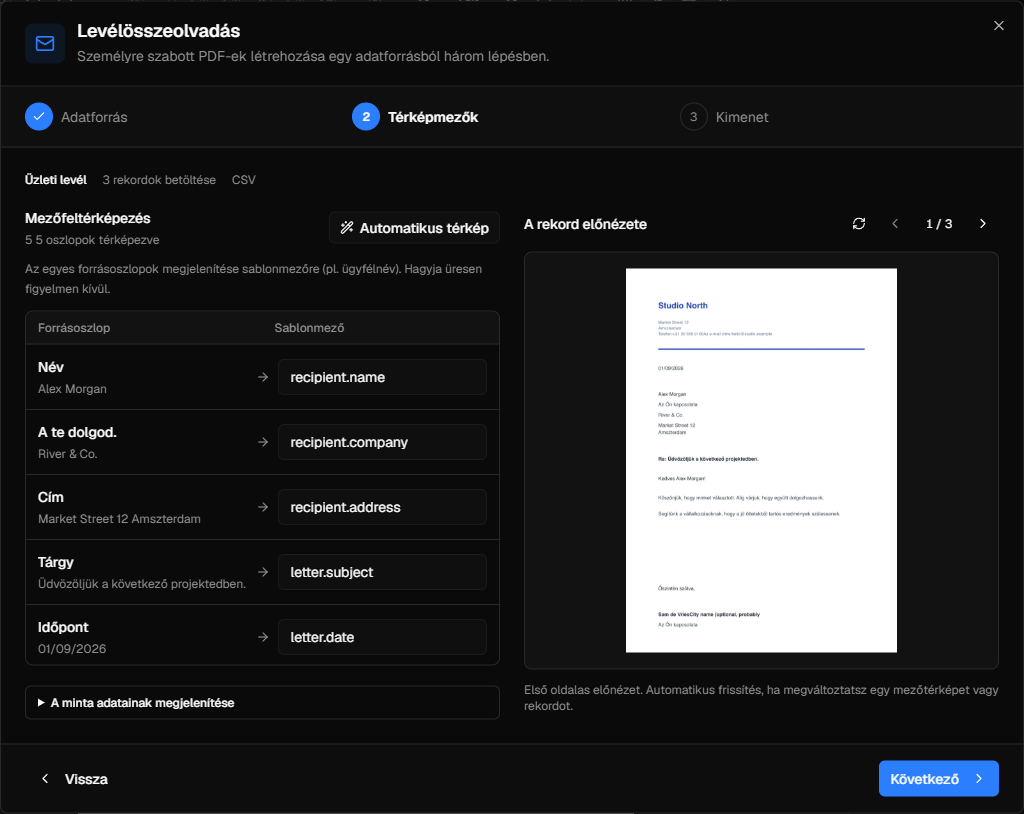 InkSmith mail confusion workflow with data records